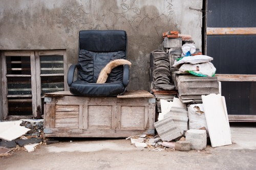 Mini skip placed in a residential area